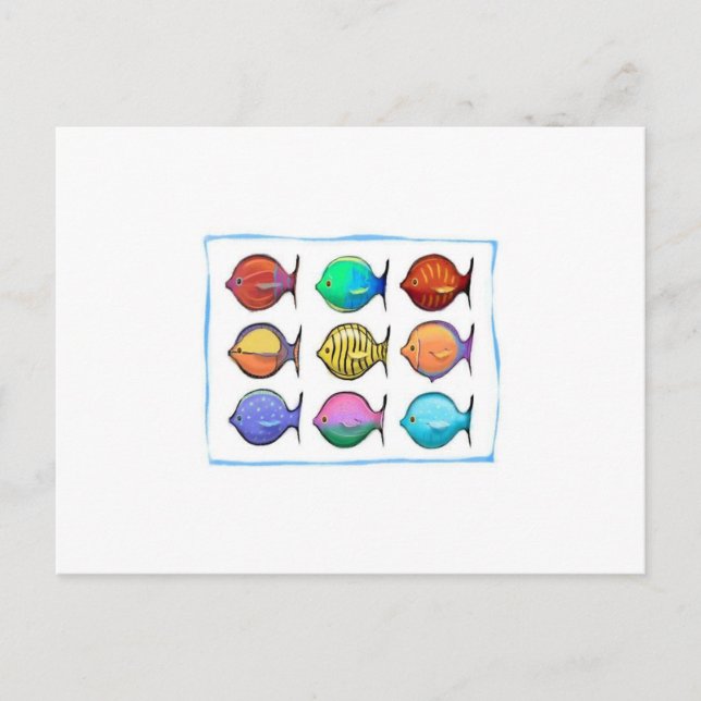Farbige Fische Postkarte (Vorderseite)