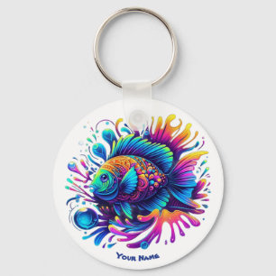Farbige Fische Schlüsselanhänger