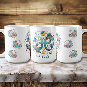 Farbige Fische Sternzeichen Fische Astrologie Kaffeetasse