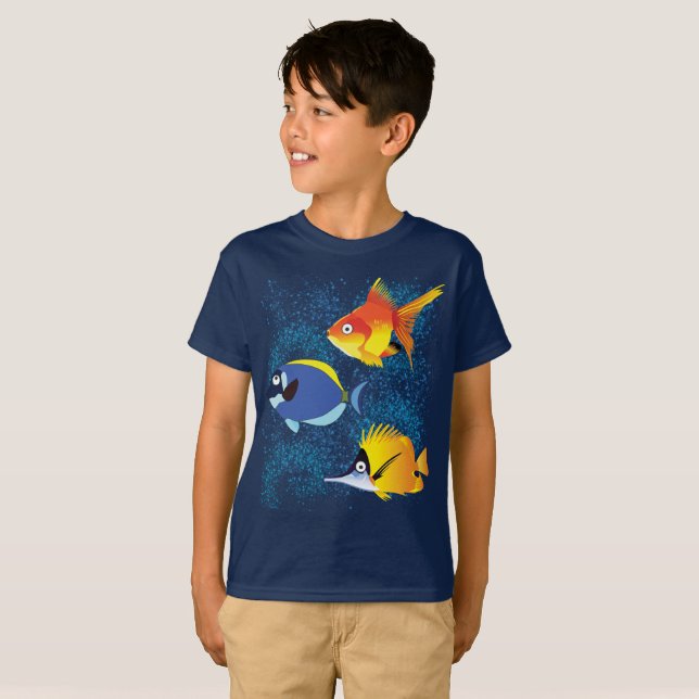Farbige Fische T-Shirt (Vorne ganz)