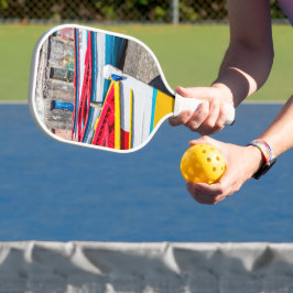 Farbige Fischerboote, Kap Verde Pickleball Schläger