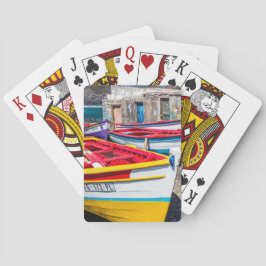 Farbige Fischerboote, Kap Verde Spielkarten