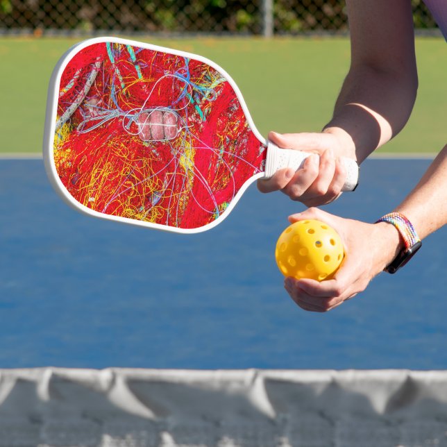 Farbige Fischernetze Pickleball Schläger (InSitu)