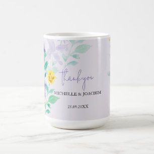 Farbige Flieder Boho Floral Aquarell Kaffeetasse