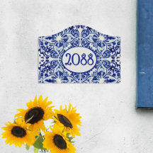 Farbige Fliesen - Blau und Weiß, mediterraner Stil