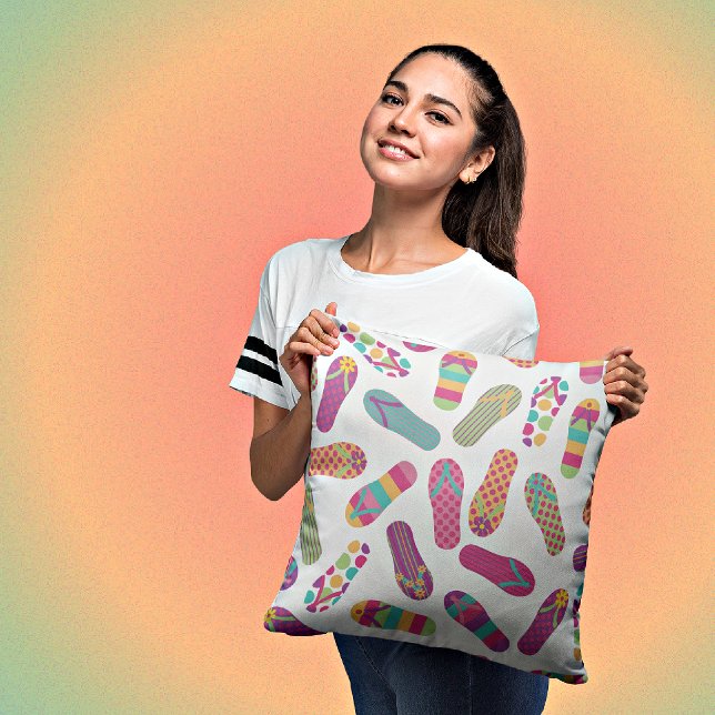 Farbige Flip Flops dekorative Throw Kissen (Von Creator hochgeladen)