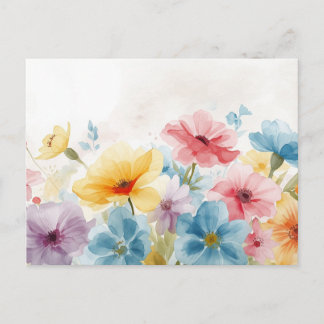 Farbige Florale Grußkarte für Mama Postkarte
