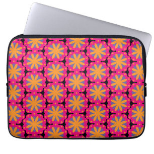 farbige florale Kreisformen Laptopschutzhülle