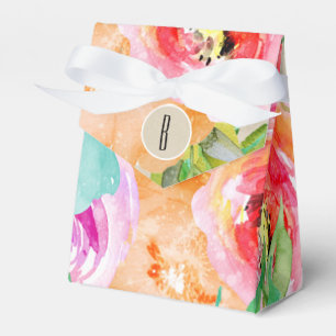 Farbige florale moderne rustikale botanische Kraft Geschenkschachtel