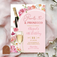 Farbige Florale Sommerperlen und Prosecco Geburtst