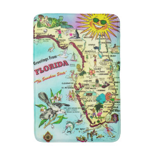 Farbige Florida-Grüße Badematte