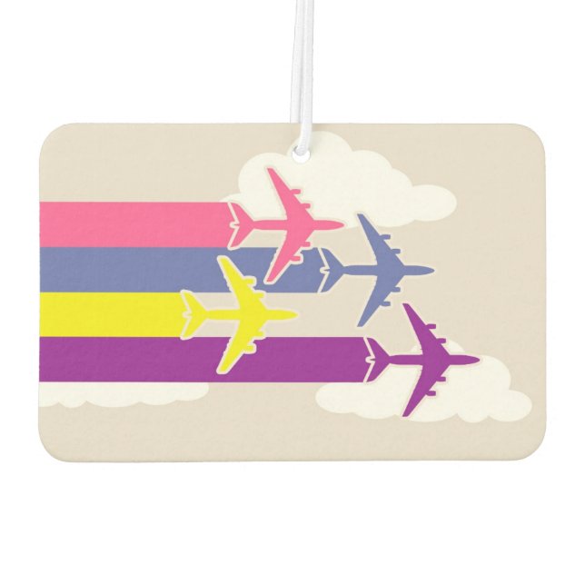 Farbige Flugzeuge Autolufterfrischer (Rückseite)