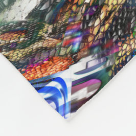 Farbige Fluktuation virtueller Bilder über Schlach Fleecedecke