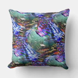 Farbige Fluktuation virtueller Bilder über Schlach Kissen