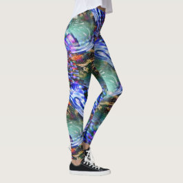 Farbige Fluktuation virtueller Bilder über Schlach Leggings