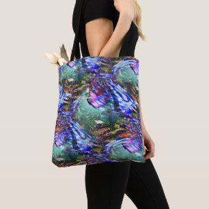 Farbige Fluktuation virtueller Bilder über Schlach Tasche