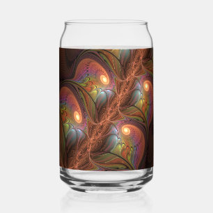 Farbige fluoreszierende abstrakte trippy braune Fr Dosenglas