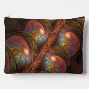 Farbige fluoreszierende abstrakte trippy braune Fr Zubehörtasche