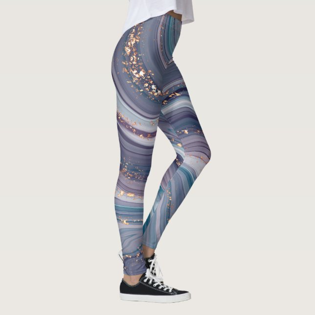 Farbige flüssige Marmorlösung Leggings (Rechts)