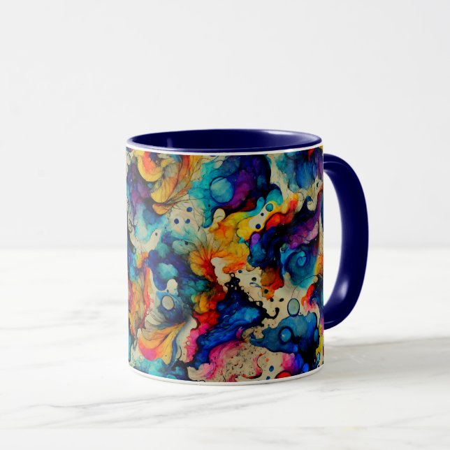 Farbige flüssige Tinte Tasse (VorderseiteRechts)