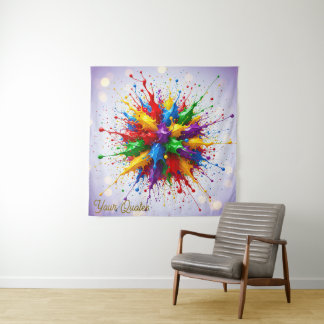 Farbige Flüssigfarbe Explosion Abstraktes Kunstwer Wandteppich