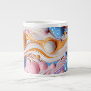 Farbige Flüssigkeit mit Blasen Jumbo-Tasse