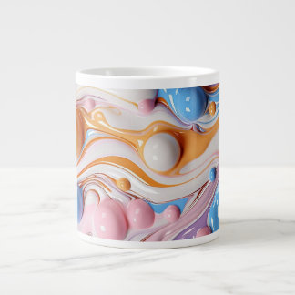 Farbige Flüssigkeit mit Blasen Jumbo-Tasse