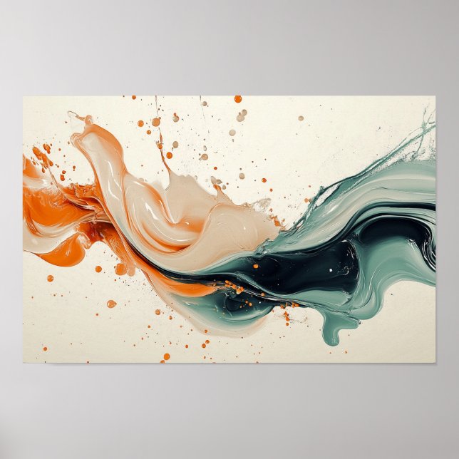 farbige Flüssigkeit Poster (Vorne)