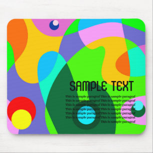Farbige Flüssigkeitskreis abstraktes Hintergrundbi Mousepad