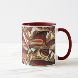 Farbige Flüssigkeitswellen geometrisches abstrakte Tasse