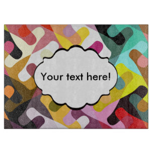 Farbige Formen abstraktes Design Schneidebrett