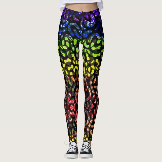 Farbige Formen - AOP Leggings (Vorderseite)