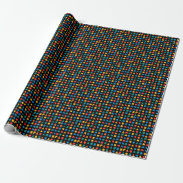 Farbige Formen auf schwarzem Hintergrund Geschenkpapier