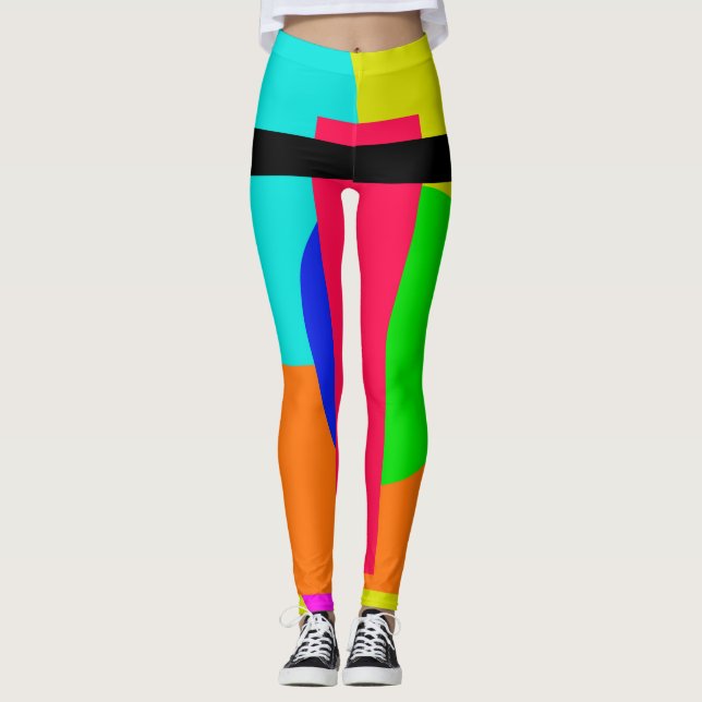 Farbige Formen Leggings (Vorderseite)