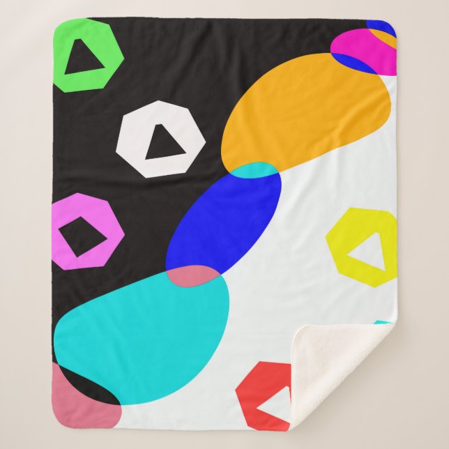 Farbige Formen Sherpadecke (Vorderseite)