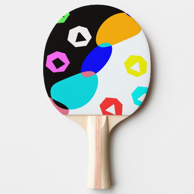 Farbige Formen Tischtennis Schläger (Vorderseite)
