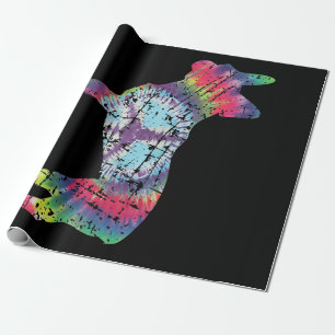 Farbige französische Bulldog-Silhouette-Geschenk f Geschenkpapier