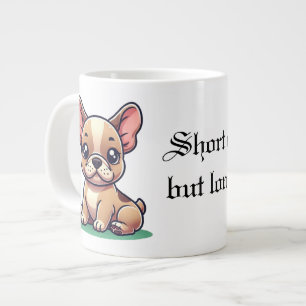 Farbige französische Bulldogge Zitat Grafik Jumbo-Tasse