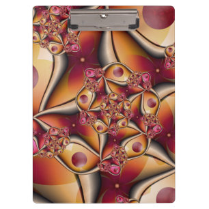 Farbige Freude Abstrakt Rot Orange Fantasy Fraktal Klemmbrett
