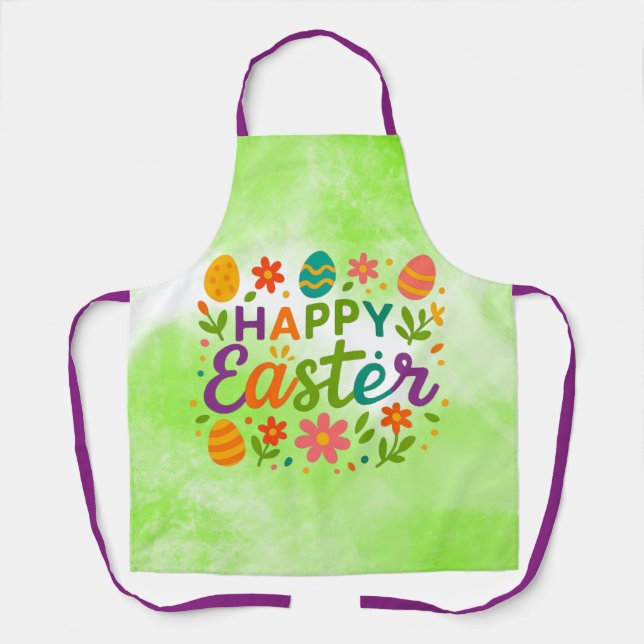 Farbige Frohe Ostern   Schürze (Vorderseite)