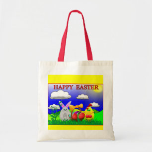 Farbige Frohe Ostern Tragetasche
