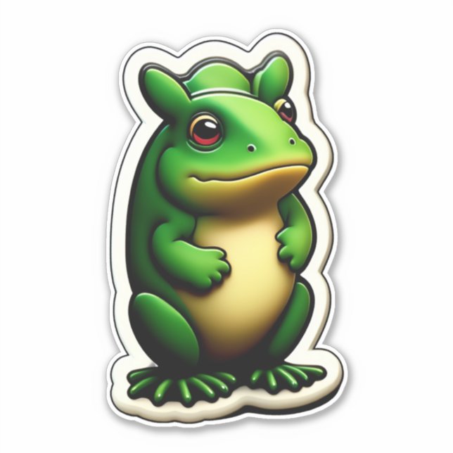 Farbige Froschkleber für Kinder und Erwachsene Aufkleber (Vorderseite)