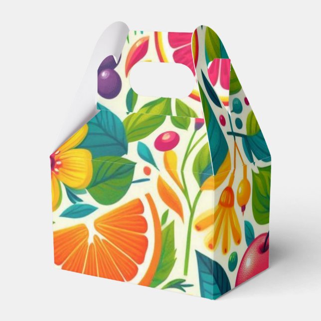 Farbige Früchte Geschenkschachtel (Vorderseite)