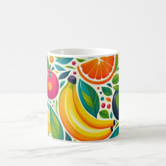 Farbige Früchte Kaffeetasse (Mittel)