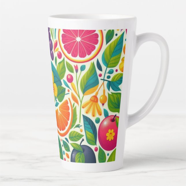 Farbige Früchte Milchtasse (Rechts)