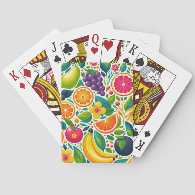 Farbige Früchte Spielkarten (Rückseite)