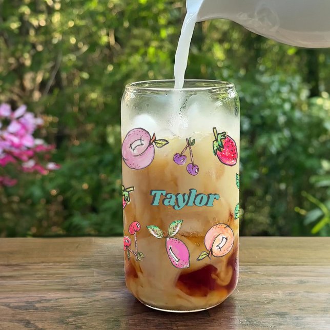 Farbige Fruchtkirsche Moderne Zitrone Erdbeere Nam Dosenglas (Von Creator hochgeladen)