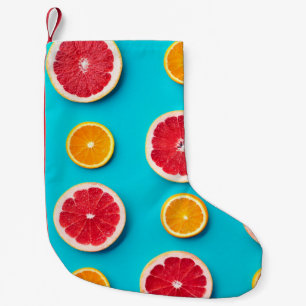Farbige Fruchtmuster, frisch orange und grapefisch Kleiner Weihnachtsstrumpf