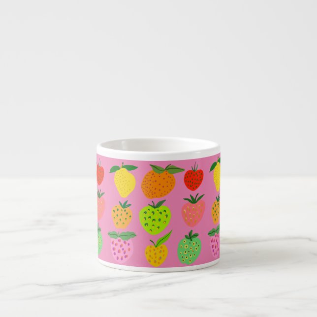 Farbige Fruchtmuster Knochen China Tasse (Vorderseite)