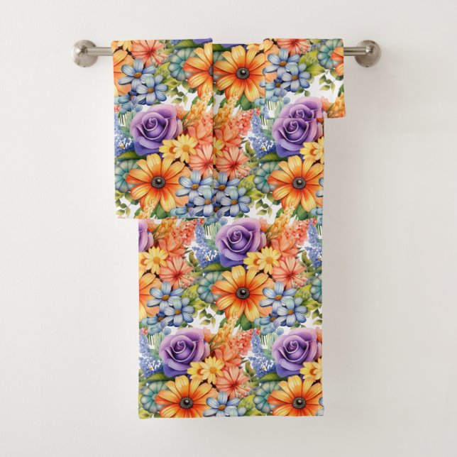 Farbige Frühlingsblumen Blumenstrauß Set (Insitu)
